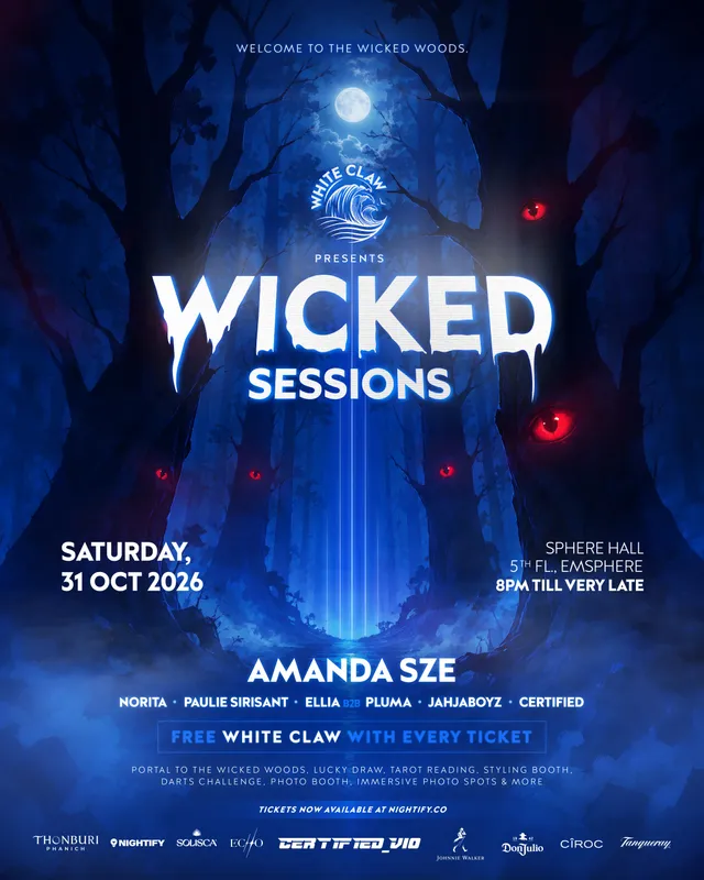 Flyer for Wicked Sessions by White Claw