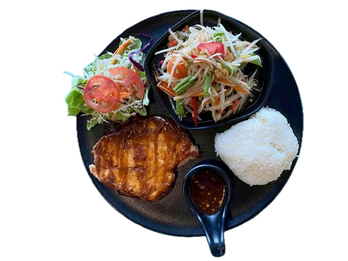 สเต๊กหมู / ไก่ + ตำไทย (A SET)
